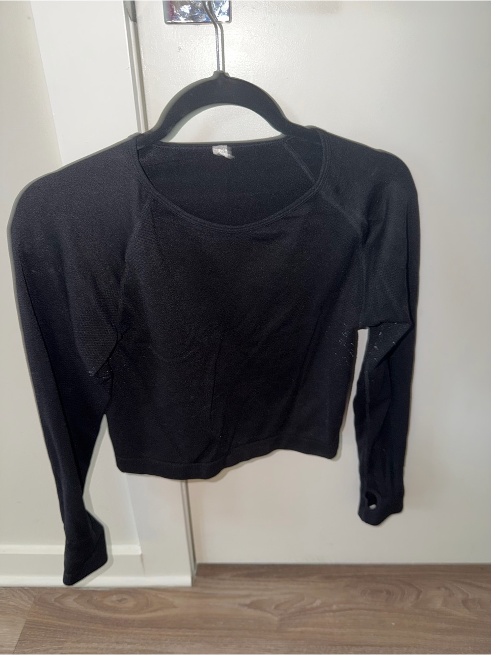 Black Long-Sleeve Women's Top